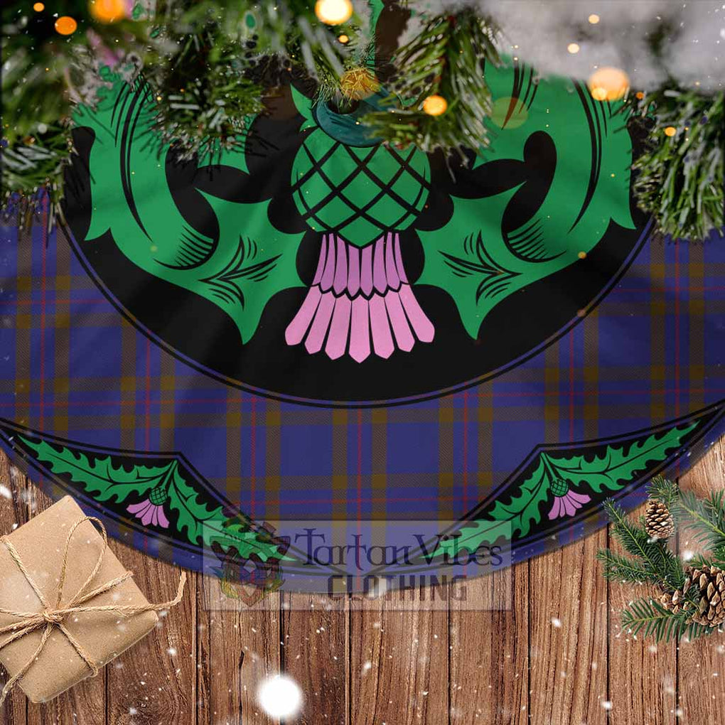 Tartan Vibes Clothing Elliot Tartan Christmas Tree Skirt Scottish Thistle Style