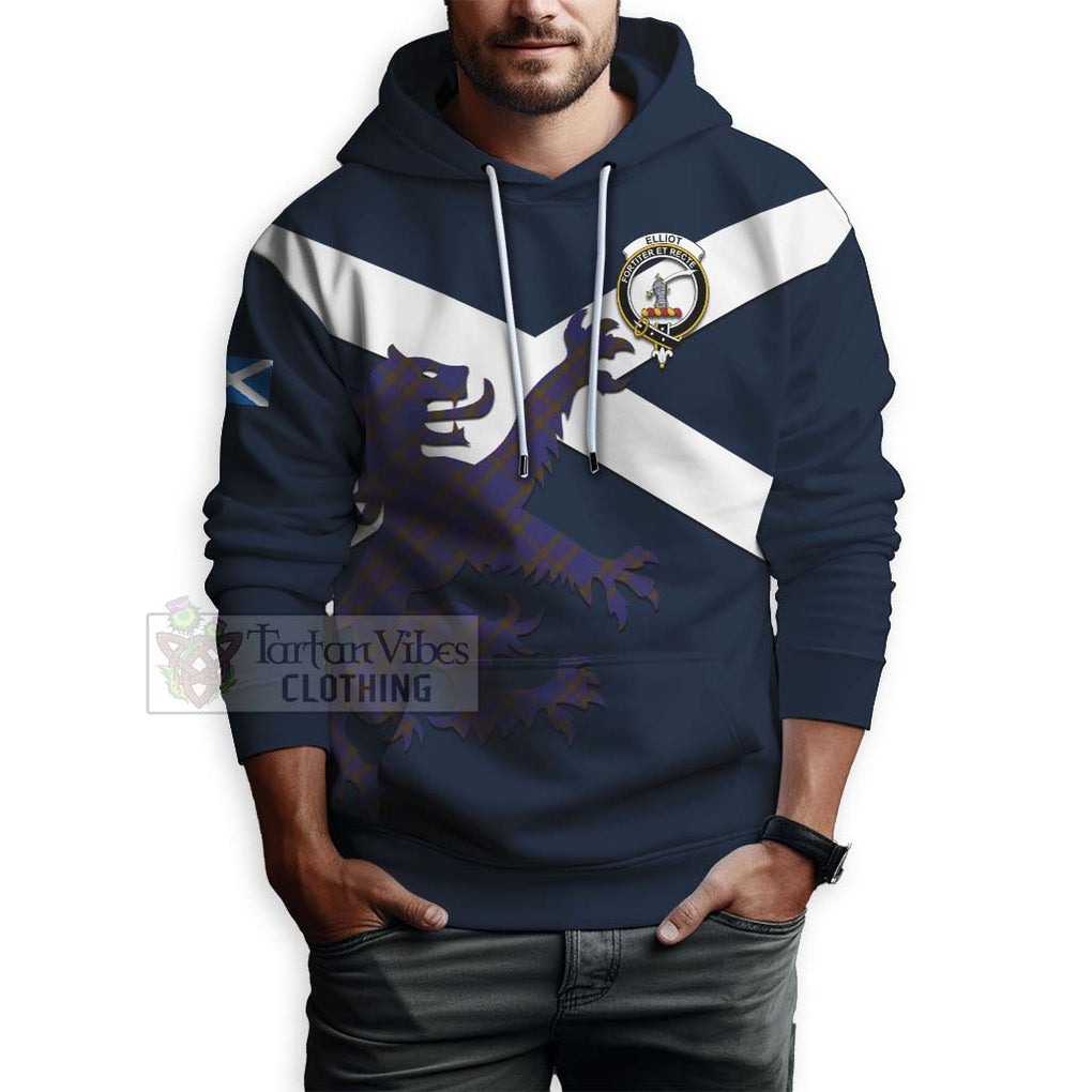 Tartan Vibes Clothing Elliot Tartan Lion Rampant Hoodie – Proudly Display Your Heritage with Alba Gu Brath and Clan Name