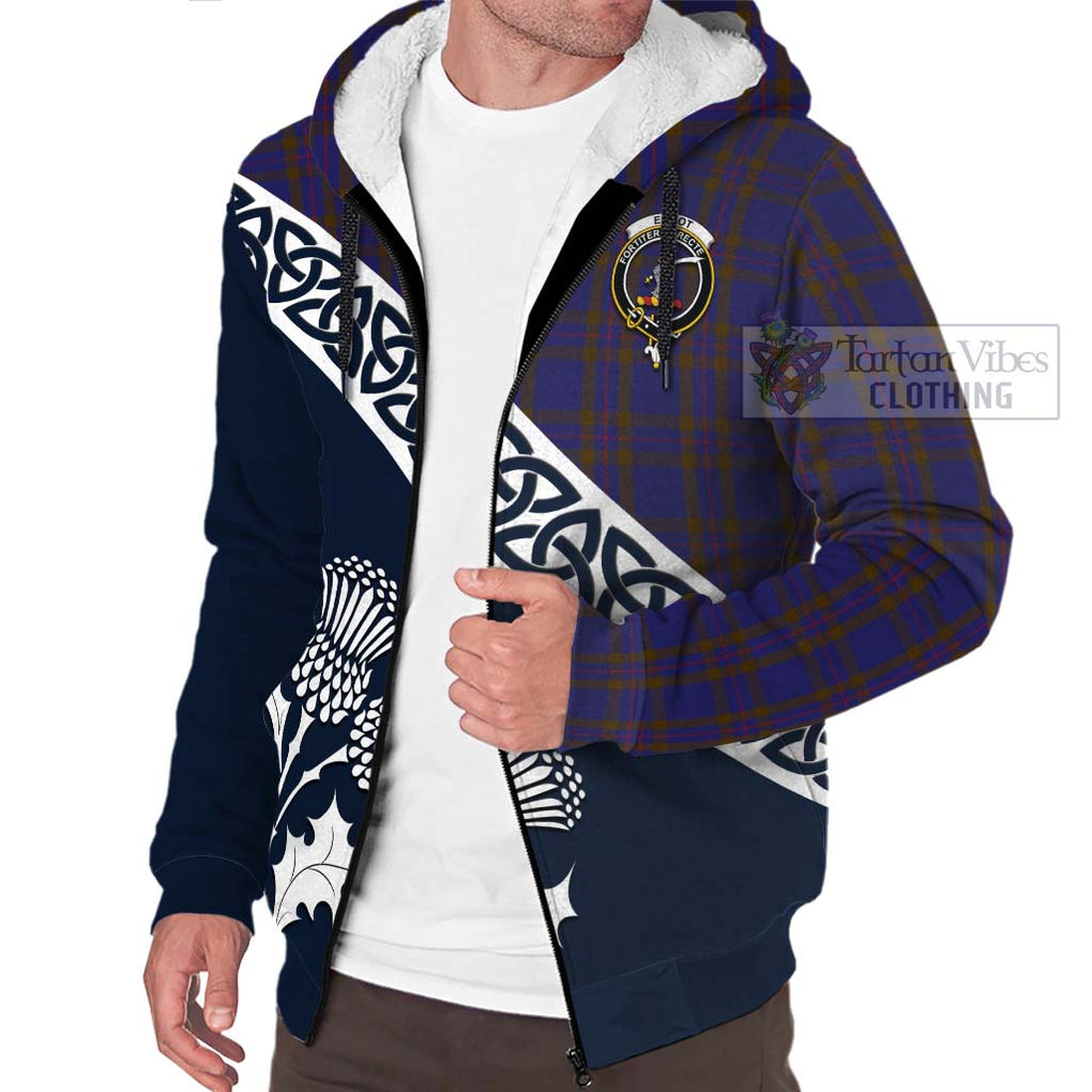 Tartan Vibes Clothing Elliot Tartan Sherpa Hoodie Featuring Thistle and Scotland Map