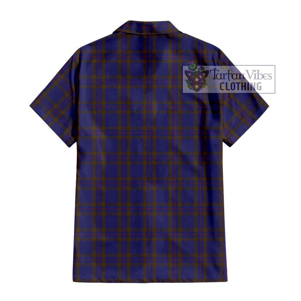 Elliot Tartan Short Sleeve Button Shirt with Family Crest DNA In Me Style - Tartanvibesclothing Shop