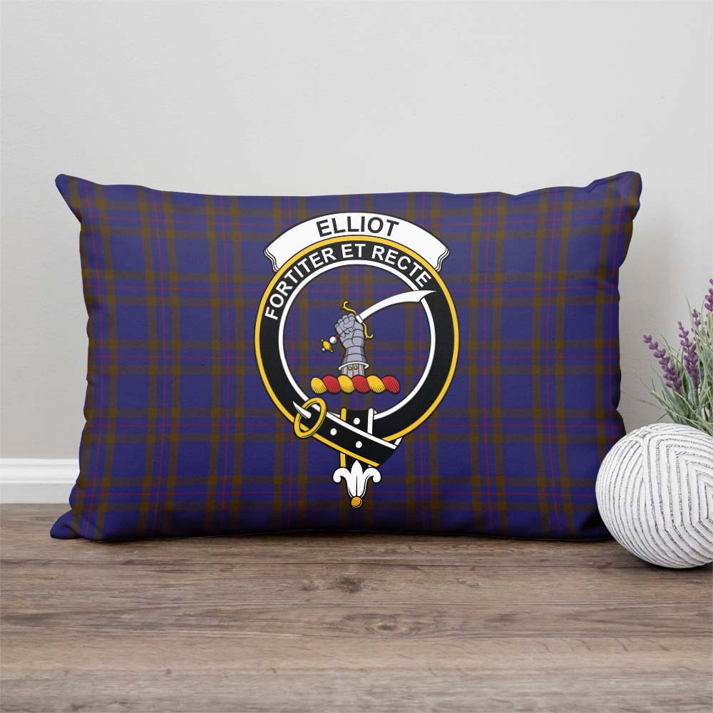 Elliot Tartan Pillow Cover with Family Crest Rectangle Pillow Cover - Tartanvibesclothing