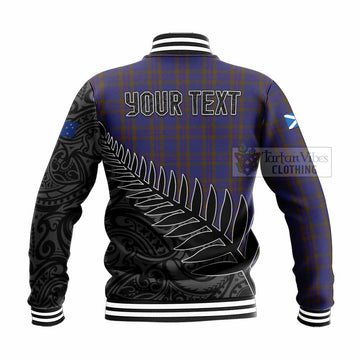 Elliot Crest Tartan Baseball Jacket with New Zealand Silver Fern Half Style