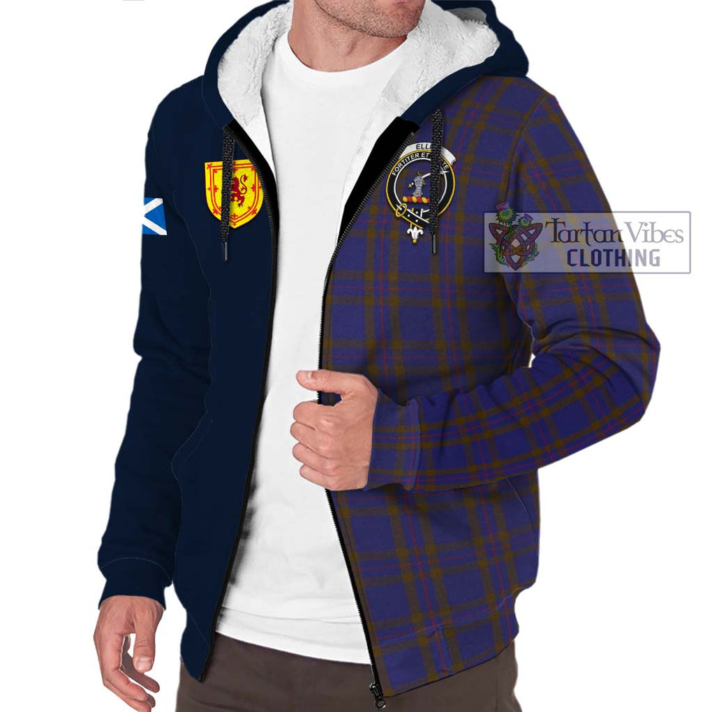 Tartan Vibes Clothing Elliot Tartan Sherpa Hoodie with Scottish Lion Royal Arm Half Style