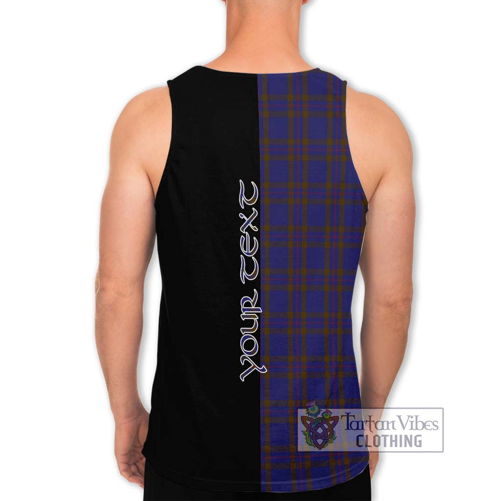 Elliot Tartan Men's Tank Top with Family Crest and Half Of Me Style - Tartanvibesclothing Shop