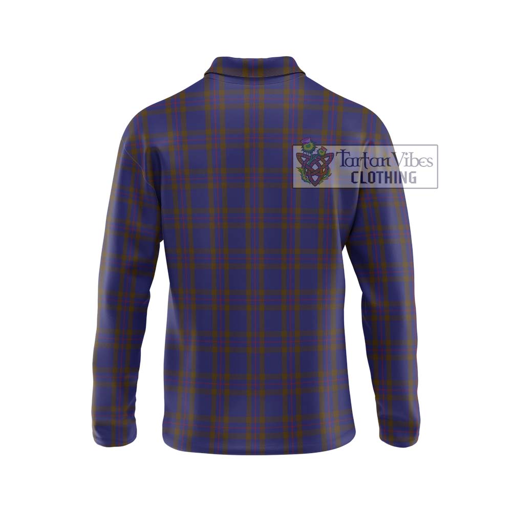 Elliot Tartan Long Sleeve Polo Shirt with Family Crest DNA In Me Style - Tartanvibesclothing Shop