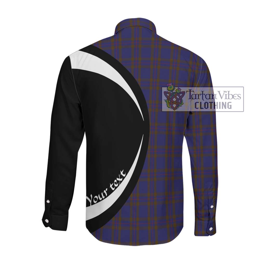 Elliot Tartan Long Sleeve Button Up with Family Crest Circle Style Men's Shirt - Tartan Vibes Clothing