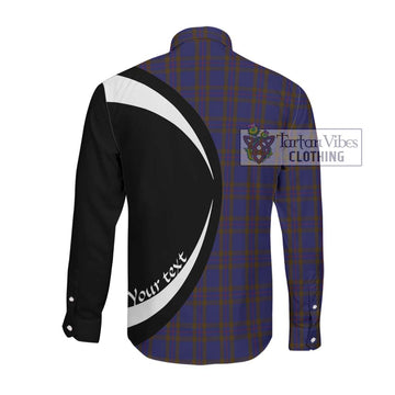 Elliot Tartan Long Sleeve Button Up with Family Crest Circle Style