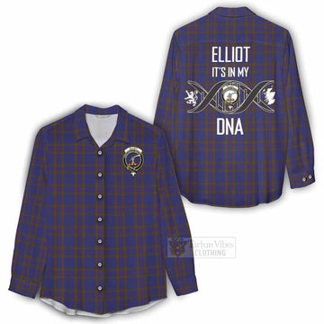 Elliot Tartan Women's Casual Shirt with Family Crest DNA In Me Style