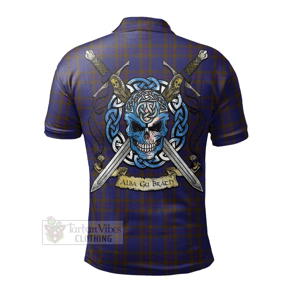 Tartan Vibes Clothing Elliot Tartan Polo Shirt with Family Crest Celtic Skull Style