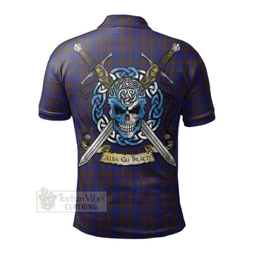 Elliot Tartan Polo Shirt with Family Crest Celtic Skull Style