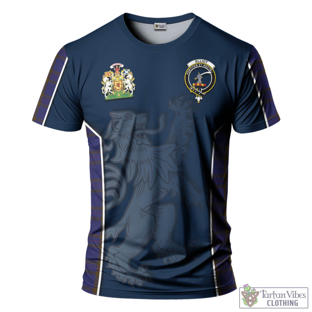 Tartan Vibes Clothing Elliot Tartan T-Shirt with Family Crest and Lion Rampant Vibes Sport Style