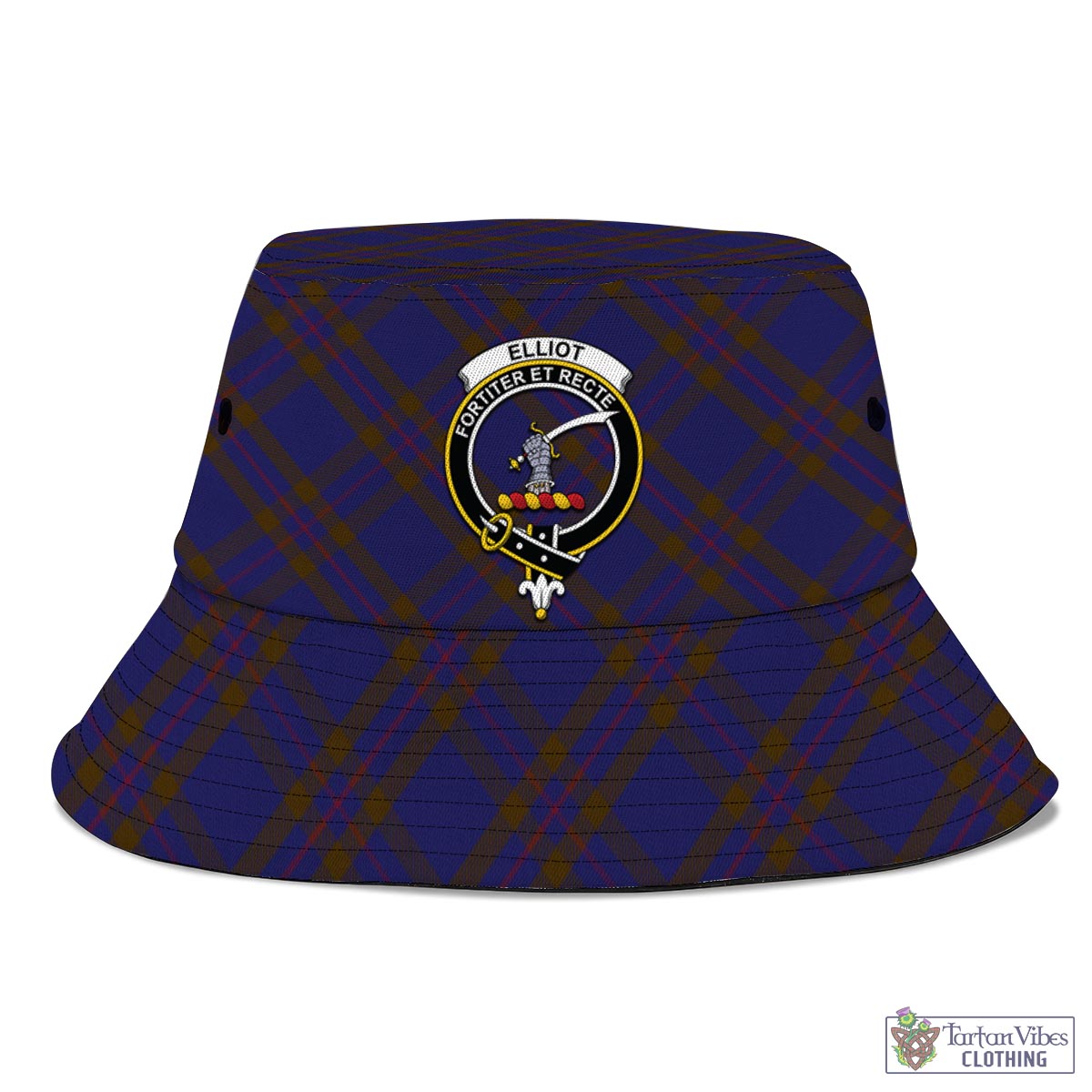 Tartan Vibes Clothing Elliot Tartan Bucket Hat with Family Crest