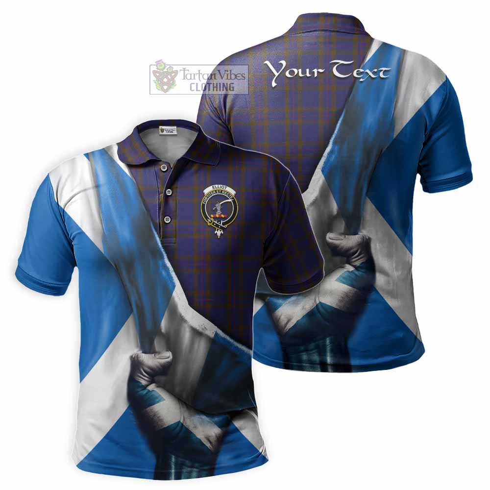 Tartan Vibes Clothing Elliot Tartan Polo Shirt with Family Crest Scotland Patriotic Style