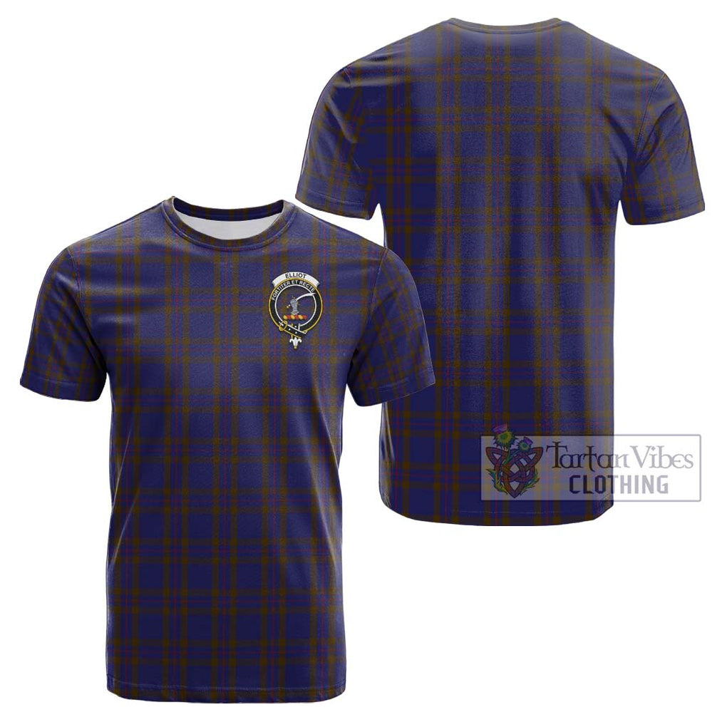 Elliot Tartan Cotton T-Shirt with Family Crest Kid's Shirt - Tartanvibesclothing Shop