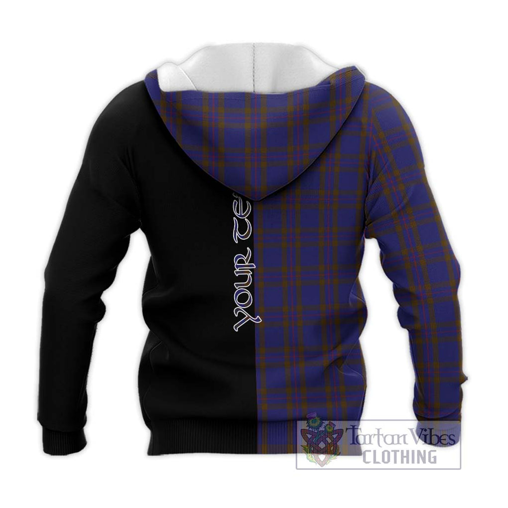 Elliot Tartan Knitted Hoodie with Family Crest and Half Of Me Style - Tartanvibesclothing Shop