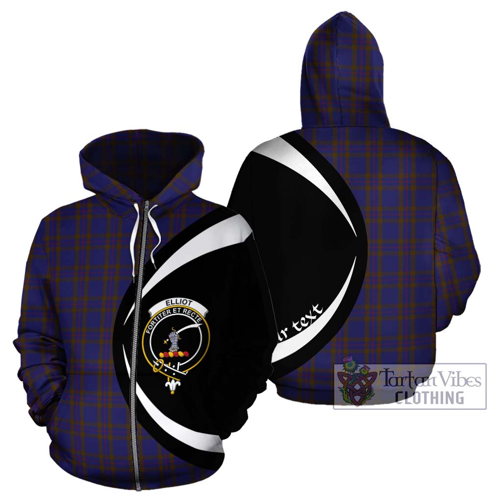 Tartan Vibes Clothing Elliot Tartan Hoodie with Family Crest Circle Style