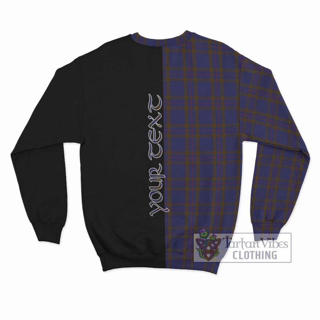 Elliot Tartan Sweatshirt with Family Crest and Half Of Me Style - Tartanvibesclothing Shop