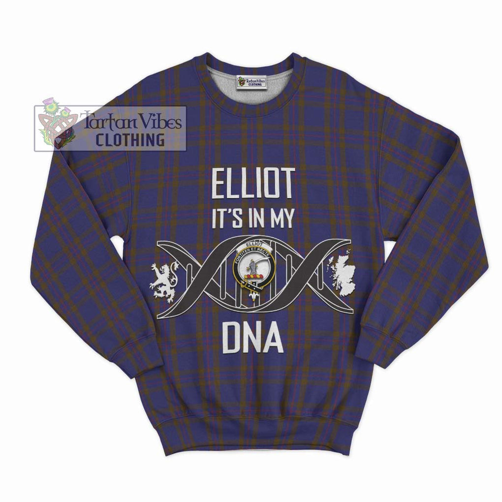 Elliot Tartan Sweatshirt with Family Crest DNA In Me Style - Tartanvibesclothing Shop