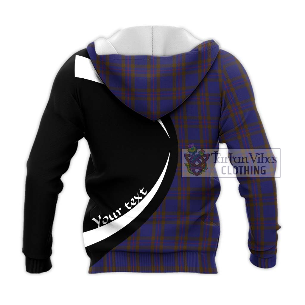 Elliot Tartan Knitted Hoodie with Family Crest Circle Style - Tartan Vibes Clothing