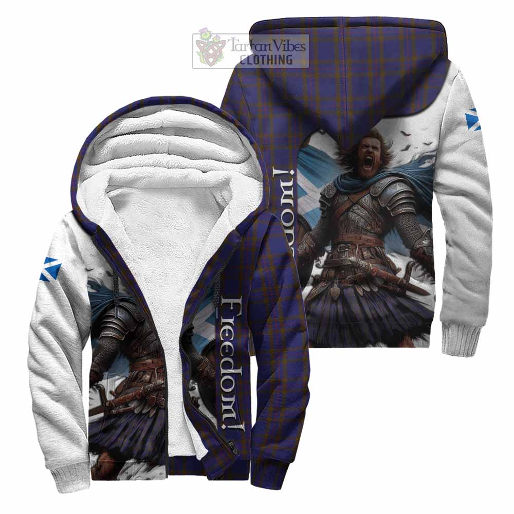 Tartan Vibes Clothing Elliot Crest Tartan Sherpa Hoodie Inspired by the Freedom of Scottish Warrior