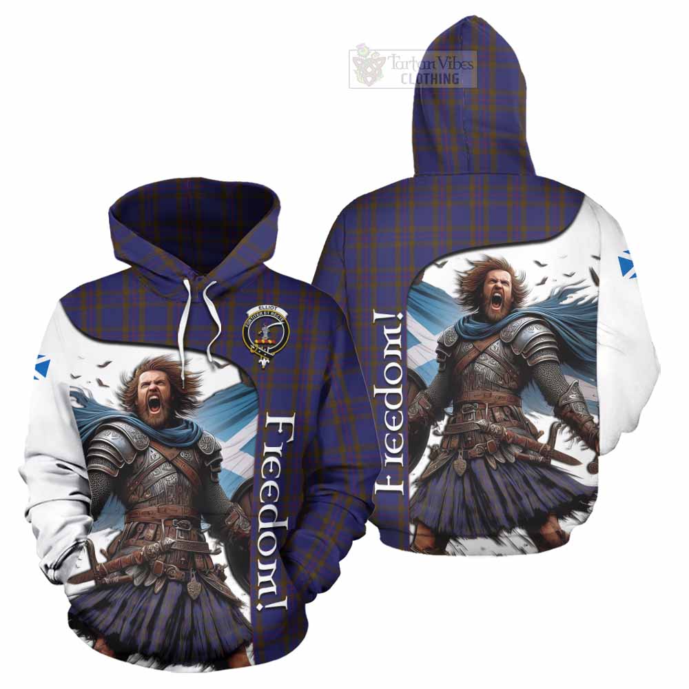 Tartan Vibes Clothing Elliot Crest Tartan Hoodie Inspired by the Freedom of Scottish Warrior