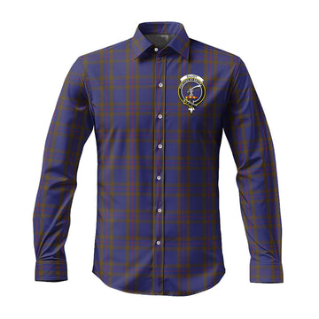 Elliot Tartan Long Sleeve Button Up Shirt with Family Crest