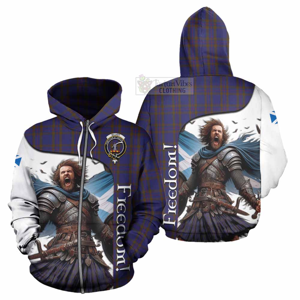 Tartan Vibes Clothing Elliot Crest Tartan Hoodie Inspired by the Freedom of Scottish Warrior