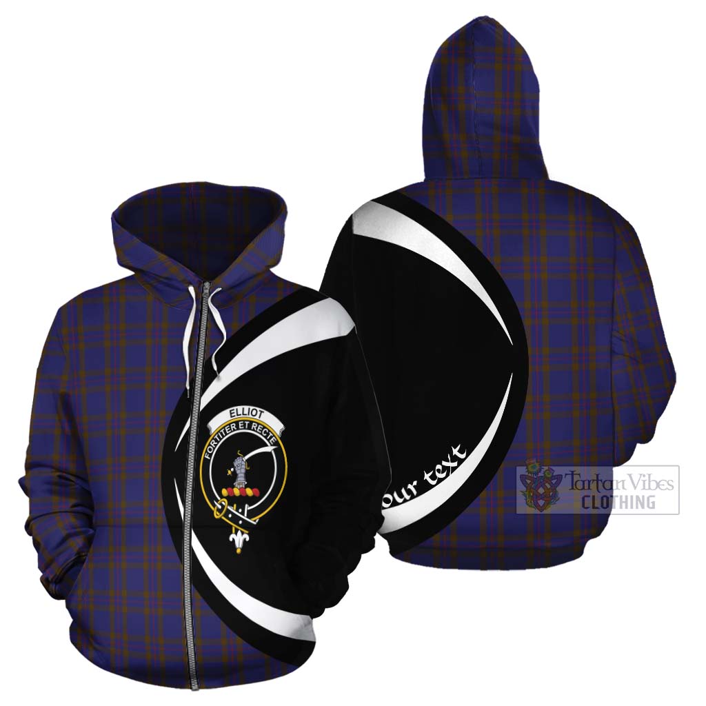 Tartan Vibes Clothing Elliot Tartan Cotton Hoodie with Family Crest Circle Style