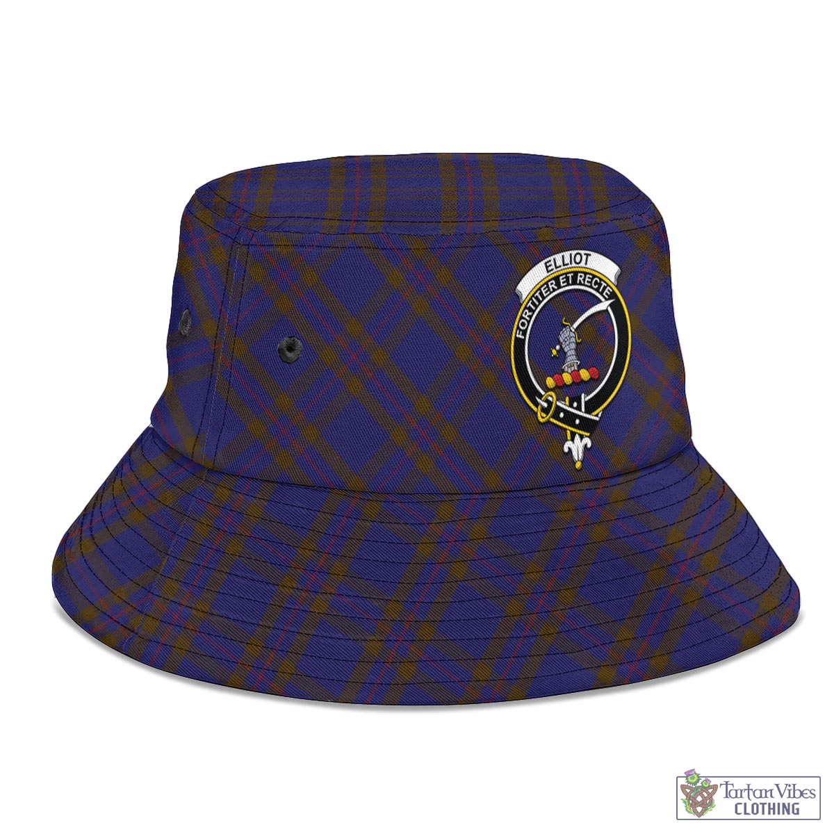 Tartan Vibes Clothing Elliot Tartan Bucket Hat with Family Crest