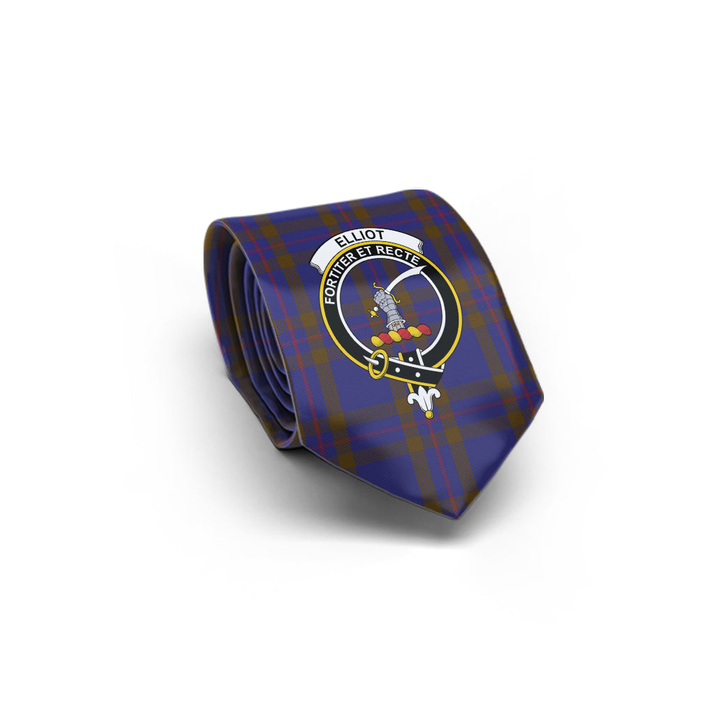 Elliot Tartan Classic Necktie with Family Crest - Tartan Vibes Clothing