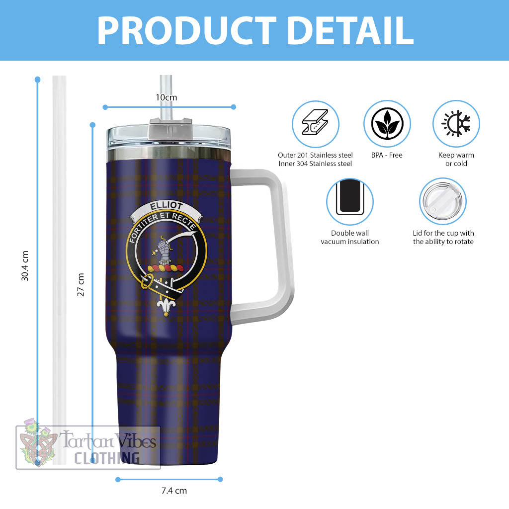 Tartan Vibes Clothing Elliot Tartan and Family Crest Tumbler with Handle