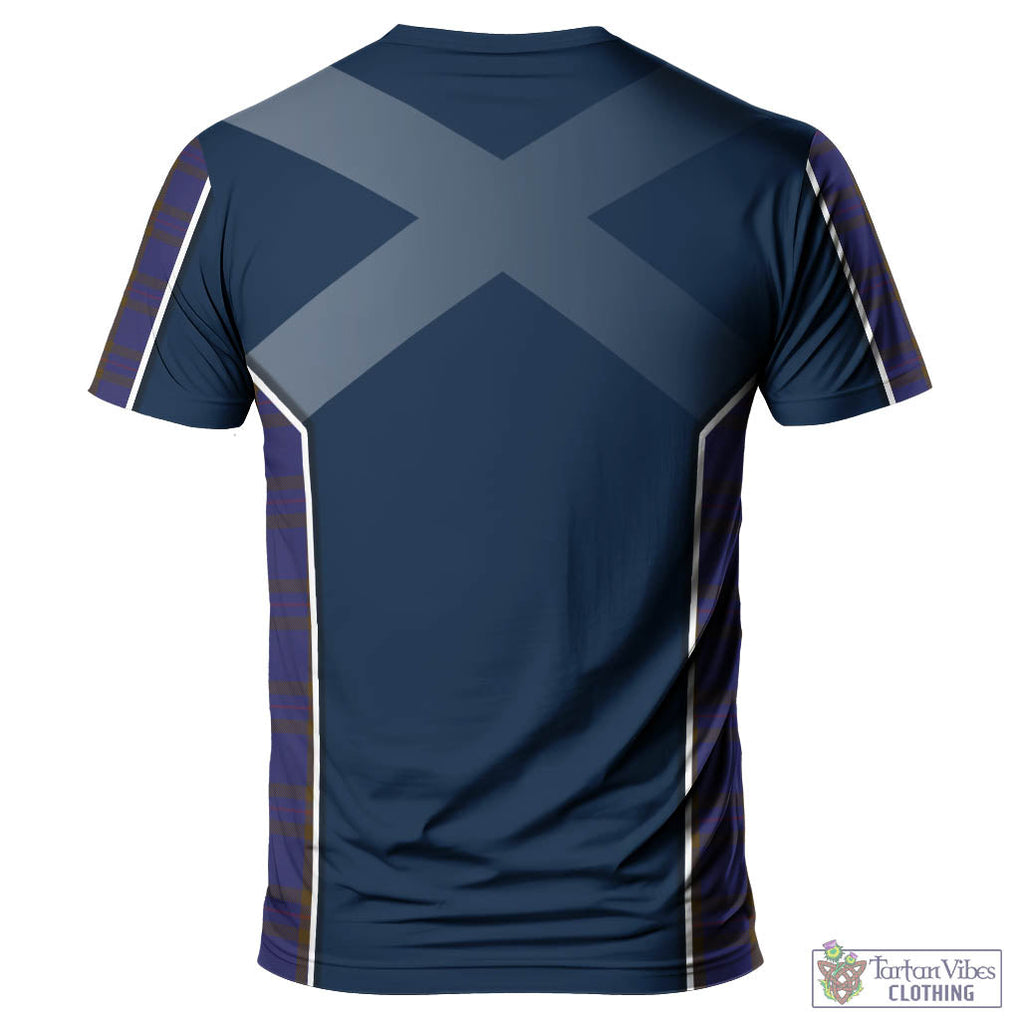 Tartan Vibes Clothing Elliot Tartan T-Shirt with Family Crest and Lion Rampant Vibes Sport Style