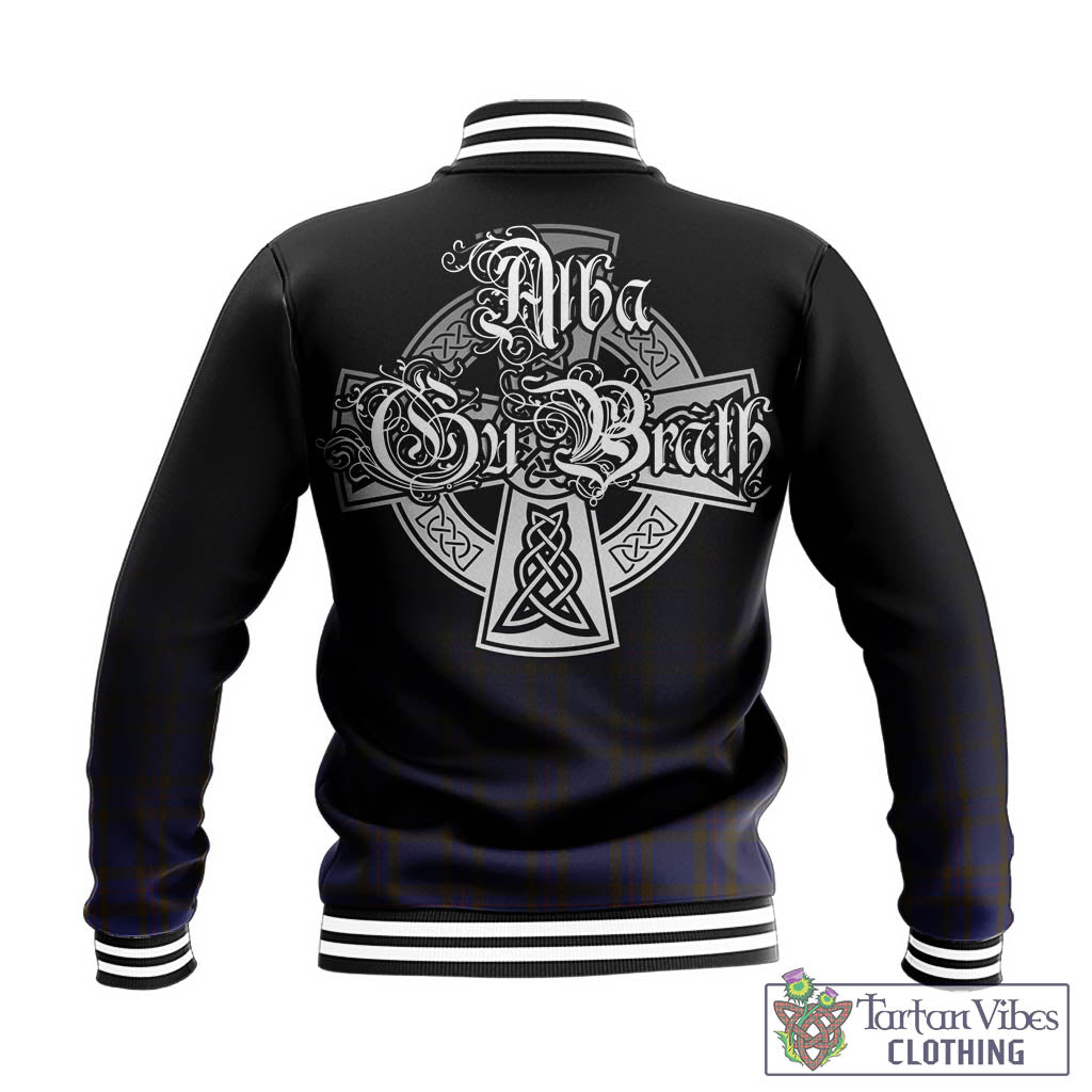 Tartan Vibes Clothing Elliot Tartan Baseball Jacket Featuring Alba Gu Brath Family Crest Celtic Inspired