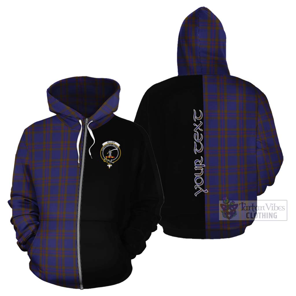 Tartan Vibes Clothing Elliot Tartan Cotton Hoodie with Family Crest and Half Of Me Style