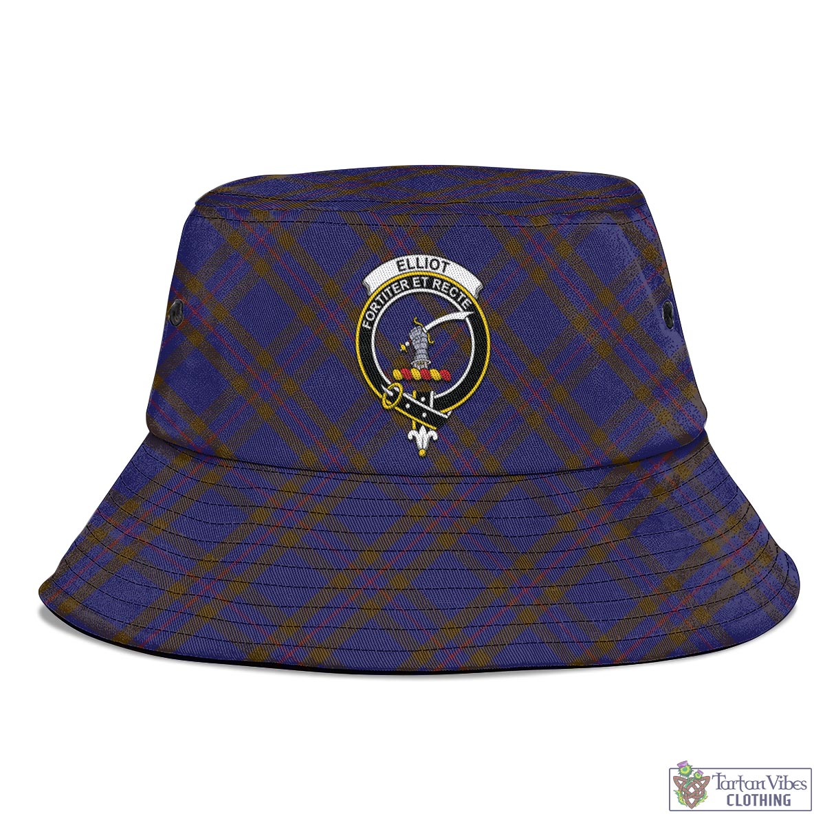 Tartan Vibes Clothing Elliot Tartan Bucket Hat with Family Crest