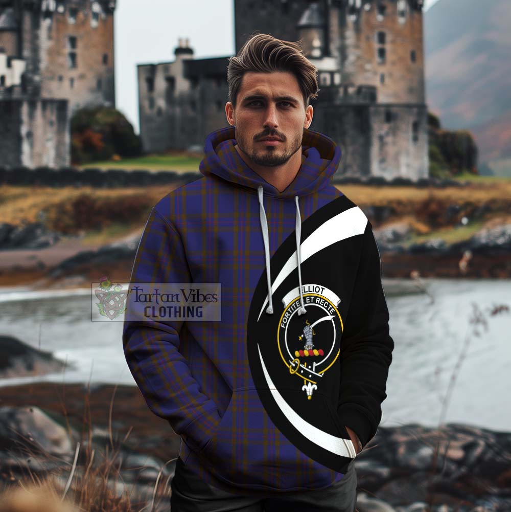 Tartan Vibes Clothing Elliot Tartan Cotton Hoodie with Family Crest Circle Style