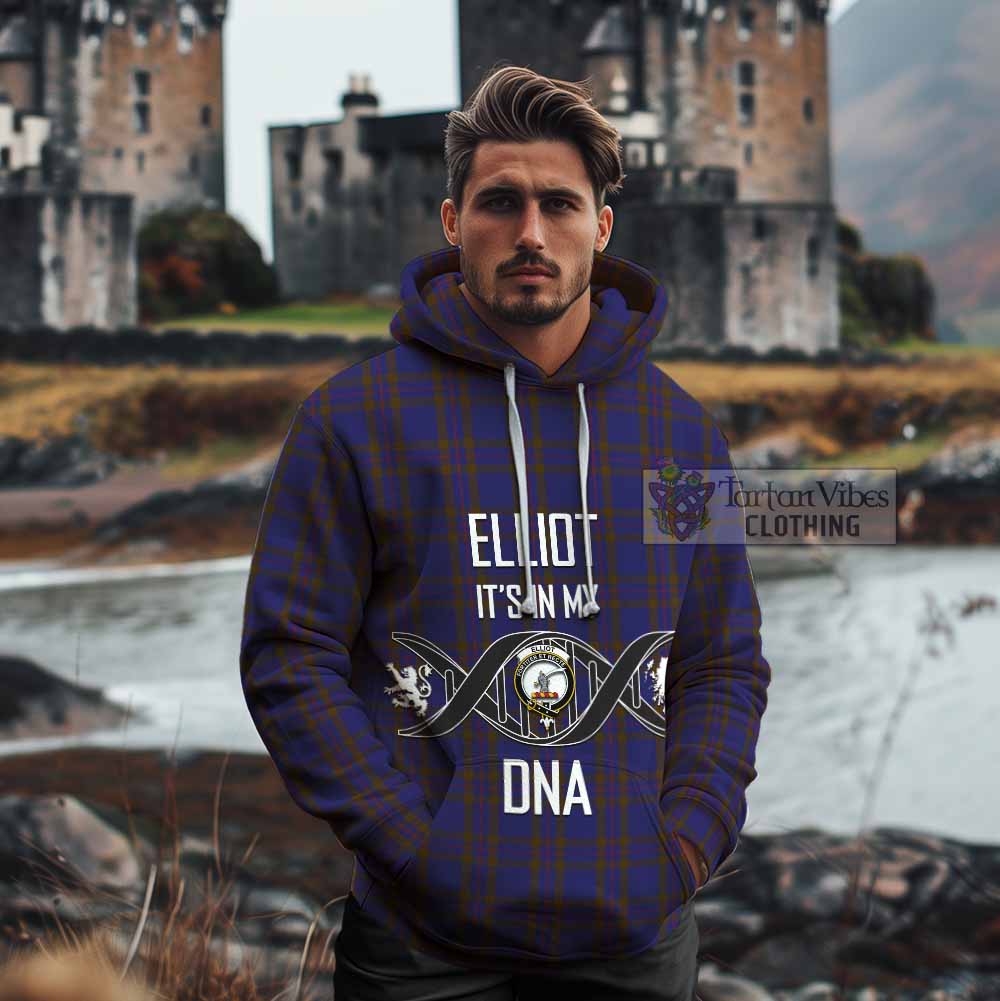 Tartan Vibes Clothing Elliot Tartan Cotton Hoodie with Family Crest DNA In Me Style