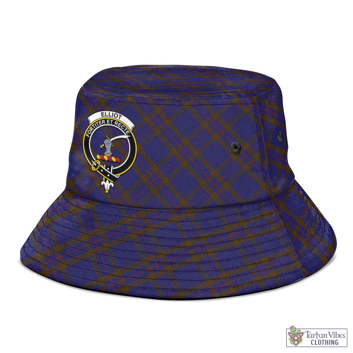 Tartan Vibes Clothing Elliot Tartan Bucket Hat with Family Crest