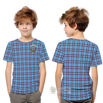 Elliot Ancient Tartan Kid T-Shirt with Family Crest