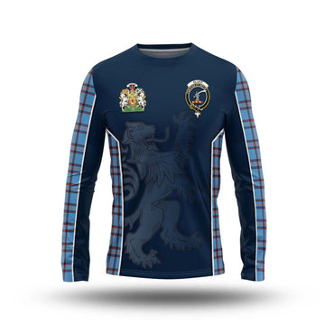 Elliot Ancient Tartan Long Sleeve T-Shirt with Family Crest and Lion Rampant Vibes Sport Style