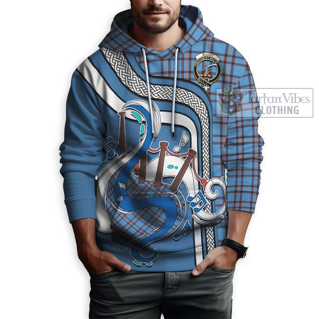 Elliot Ancient Tartan Hoodie with Epic Bagpipe Style Zip Hoodie - Tartanvibesclothing Shop