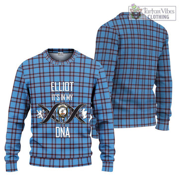 Elliot Ancient Tartan Ugly Sweater with Family Crest DNA In Me Style