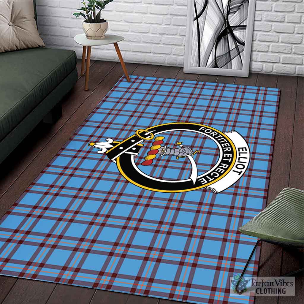 Tartan Vibes Clothing Elliot Ancient Tartan Area Rug with Family Crest