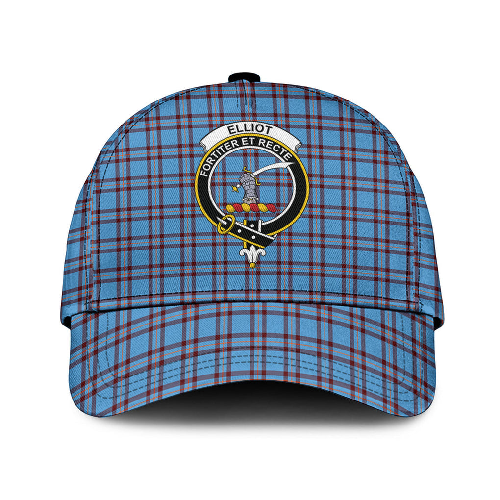 Elliot Ancient Tartan Classic Cap with Family Crest Classic Cap Universal Fit - Tartan Vibes Clothing