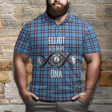 Elliot Ancient Tartan Polo Shirt with Family Crest DNA In Me Style