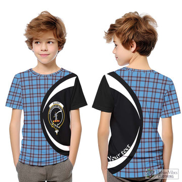 Elliot Ancient Tartan Kid T-Shirt with Family Crest Circle Style