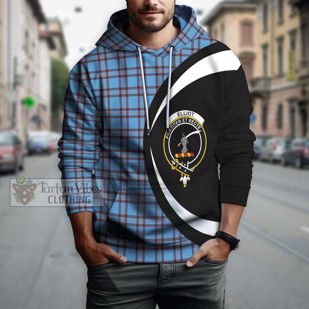 Tartan Vibes Clothing Elliot Ancient Tartan Hoodie with Family Crest Circle Style