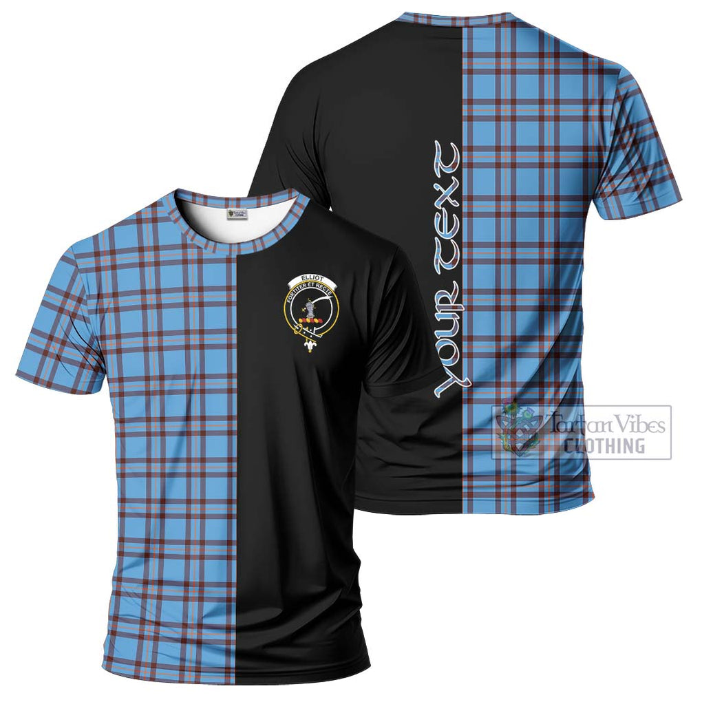 Elliot Ancient Tartan T-Shirt with Family Crest and Half Of Me Style Kid's Shirt - Tartanvibesclothing Shop