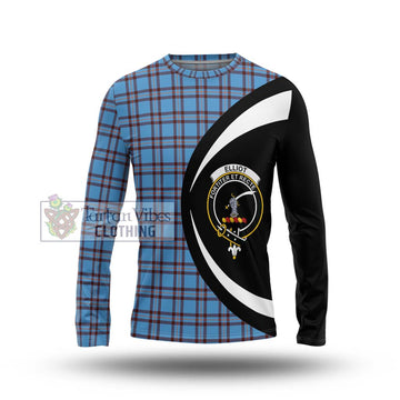 Elliot Ancient Tartan Long Sleeve T-Shirt with Family Crest Circle Style