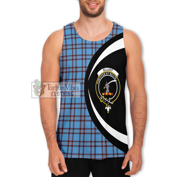 Elliot Ancient Tartan Men's Tank Top with Family Crest Circle Style